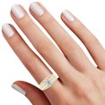 thumbnail image 7 of White Cubic Zirconia Engagement & Wedding Trio Band Ring Set In 14k Yellow Gold Over Sterling Silver (3 Cttw), 7 of 7