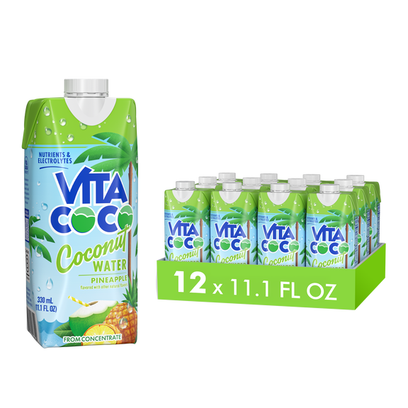 Vita Coco Coconut Water, Pineapple, 11.1 Fl Oz, 12 Count