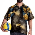 thumbnail image 4 of Platypus Men's Hawaiian Print Casual Button Down Short Sleeve Summer Beach Shirt - Unisex, 4 of 6