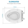 thumbnail image 7 of Yeshouse 19” Toilet Seat with Toddler Seat, PP Safe Material, 2 in 1 Toilet Seat for Family Built-in Baby Seat Removable, Soft Close + Easy Clean(White), 7 of 7
