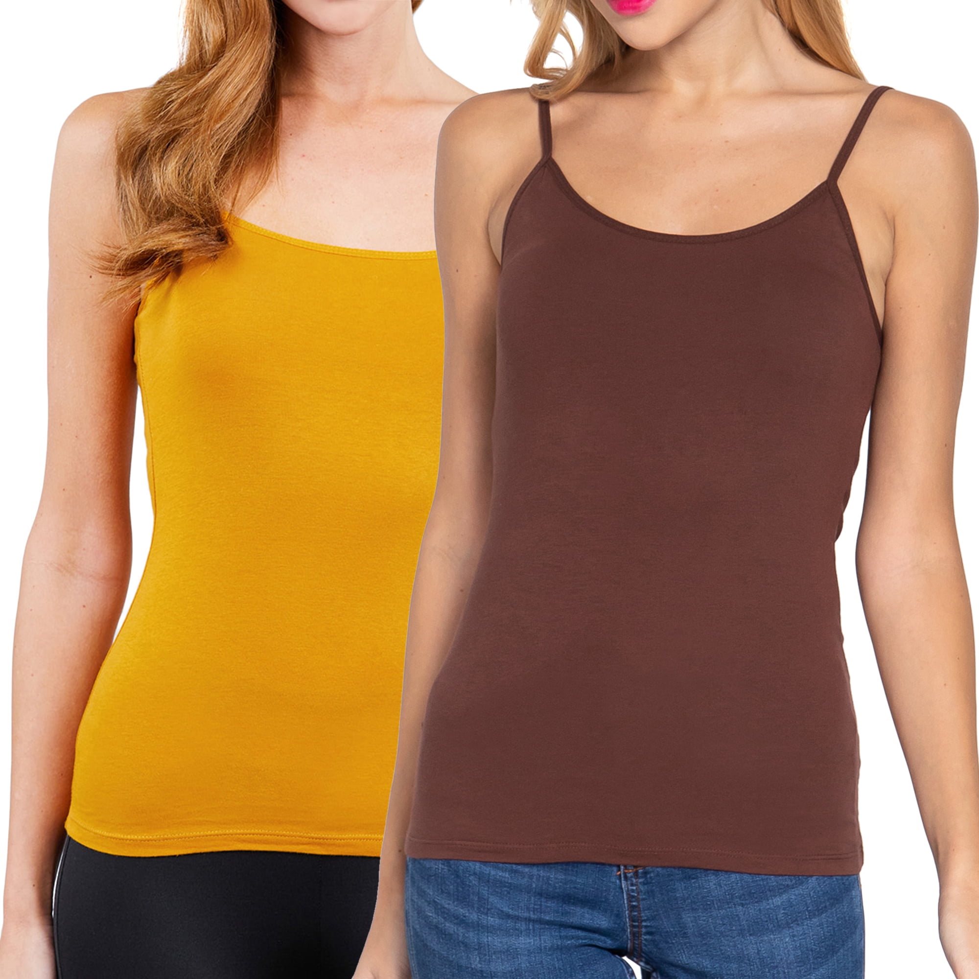 Juniors & Girls Basic Adjustable Spaghetti Strap Cropped Camisole Tank