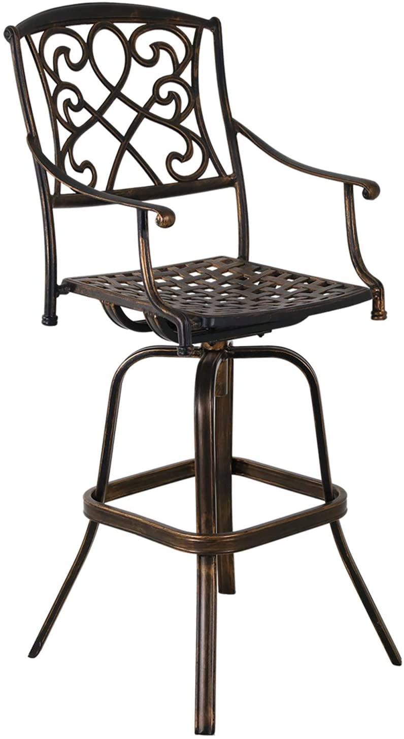 Outdoor Bar Stools Metal Bar Stools Patio Swivel Bar Chair 30 Inch Bar