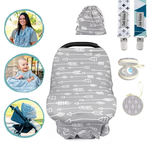 Dodo Babies Multi Purpose Nursing Cover for Breastfeeding with Pacifier Clips, Case and Storage Bag