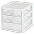 thumbnail image 1 of Sterilite 3 Drawer Narrow Desktop- Blanc, 1 of 8