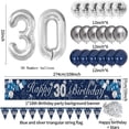 thumbnail image 2 of BIRLON 30th Birthday Decorations for Men, Navy Blue and Silver Balloon Set with Number 30 Foil Balloon, Happy 30th Banner, Triangle Bunting, Confetti Balloons, 2 of 7