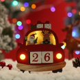 thumbnail image 1 of Popular Christmas Decorations Christmas Car Calendar With Lights Wooden Flip Patchwork Date Decoration, 1 of 6