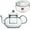 33.8oz Teapot with Warmer, variant on PTSPLLMY Glass Teapot Stovetop Safe,Clear Teapot with Removable Infuser 20.3 oz,Loose Leaf and Blooming Tea Maker