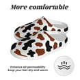 thumbnail image 6 of Lsque Brown Black Cow Pattern Womens Comfort Cotton on Scuff With Memory Foam and Anti-skid Sole Slipper-35/36, 6 of 7