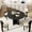Black, variant on HUONA Wooden Dining Table 120CM Round Dining Table for 4-6 People Kitchen Home Furniture Waterproof Spacious Tabletop Brown