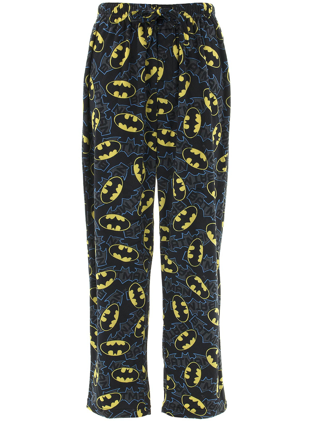 Men's Batman Symbol Sleep Set Pajamas PJs Lounge Fleece Pants S/S Tee Shirt $50 