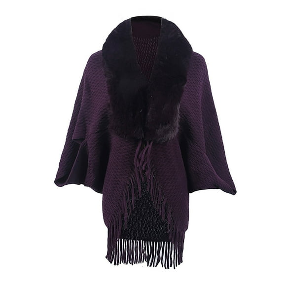 Dvkptbk Scarfs for Women Women's Knitted Loose Thickened Shawl Coat Artificial Plush Neck Scarf Tops Clothes on Clearance