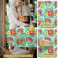 thumbnail image 5 of Pioneer Flower Floral Print Pattern Round Tablecloth 60 X 60 Inch, Wrinkle Resistant Wipeable Table Cloth for Kitchen Dining Picnic Patio Party, 5 of 6