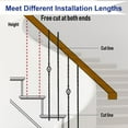 thumbnail image 2 of Sidasu Iron Balusters Set of 10 Double Knuckle Stair Spindles - 1/2" Square Metal Balusters With Swivel Shoes, 2 of 7