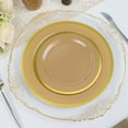 thumbnail image 4 of Efavormart 10 Pack | 7" Regal Gold Round Plastic Dessert Plates, Disposable Appetizer Salad Plates, 4 of 11