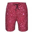 thumbnail image 4 of Kdxio Red Glitter Pattern Mens Casual Shorts - Drawstring Summer Beach Sports Shorts for Men, 4 of 9
