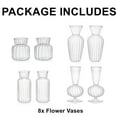 Sziqiqi Bud Vase Small Glass Vases, Clear Bottles Bulk, Wedding Centerpiece, Set of 16
