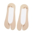 thumbnail image 4 of Dos calcetines de los pies, calcetines de punta de tobillo delgados antideslizantes para niñas deportivas informales al aire libre, color de la piel, 4 of 8