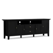 Redmond 72 inch Wide Solid Wood TV Stand in Black For TVs up to 80 inches
