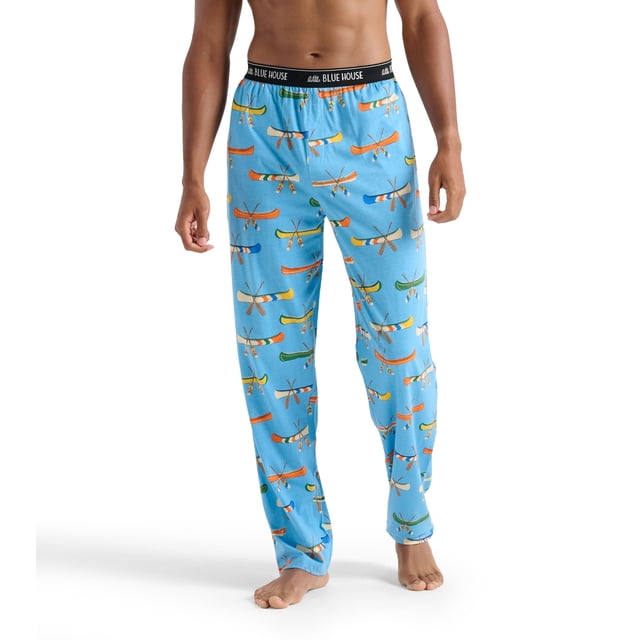 Little Blue House by Hatley Pantalon de Pyjama en Jersey pour Homme, On The Lake, Grand