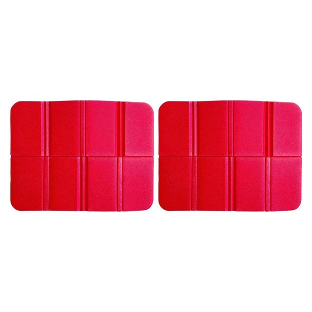 Wosthever Cojín de asiento plegable aislado a prueba de agua para prevenir el cojín de camping antideslizante multicolor alfombrillas para rojo 2piezas
