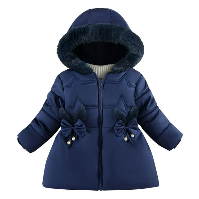 toraway Girls down Children's Winter Padded Padded Jacket Thickened Fashion down Jacket 6-12 Months