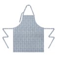 thumbnail image 2 of Blue Geometric Striped Pattern Apron-Garden Aprons for Women with Pockets-Cotton Linen Waterproof Kitchen Cooking Gardening Aprons Adjustable for Kitchen,Cooking,BBQ and Salon 33x27 Inch, 2 of 7