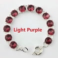 thumbnail image 5 of Silver Plated Round Glass Crystal Dot Statement Bracelet Bangle Women Bracelets, 5 of 9