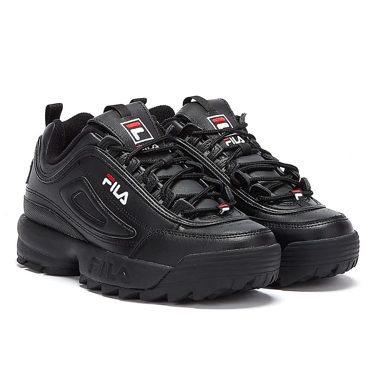 Fila Disruptor II Premium Black White Fila Red Trainers Walmart