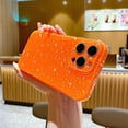 thumbnail image 5 of Glitter Case for iPhone 15 Pro Max 6.7" 2023, Cute Bling Slim Sparkle Protective, Shockproof Soft Silicone Phone Case for Women Girls (Orange), 5 of 14