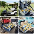 thumbnail image 6 of Golf Cart Seat Covers for 2 Seater,Lemon Microfiber Cart Seat Towel Blanket,Watercolor Blue Yellow Branch Summer Spring Absorbent Breathable Non Slip Bench Seats Protector for Golf Course 51"x31", 6 of 9