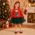 thumbnail image 2 of Gaexia Girls Christmas Dresses Long Sleeve Printed Sweatshirt Tutu Dress Toddler Kids Casual Party Outfit Holiday Celebration Winter Festive Wear, 2 of 7