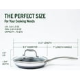 thumbnail image 2 of HexClad 8 inch Hybrid Stainless Steel Cookware Frying Pan with Glass Lid, Nonstick, 2 of 6