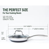 Hexclad, Cookware Frying Pan, 8 inch, Nonstick, Stainless Steel ...