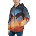 thumbnail image 2 of Naloa Red And Blue Fire Cloud Dragon Teenage Zipper Hoodie, Long Sleeve Zip Up Hoodies Casual Jackets Tops for 7-12 Years-Small, 2 of 6