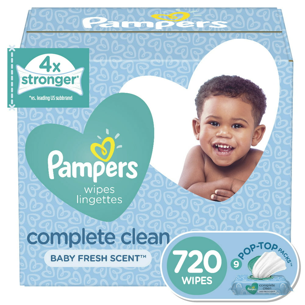 Pampers Baby Wipes, Complete Clean Scented, 9X Refill, 720 Count