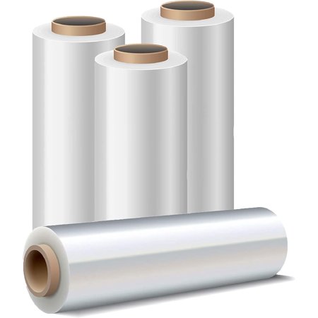 Stretch Wrap Industrial Strength 4 Pack 18" x 1500 Sq Ft - Premium 80 Gauge +Thick (0.80 Mil) Clear Cling Plastic Pallet Supplies | Durable Self - Adhering Packing Moving Heavy Duty Shrink Film Rolls