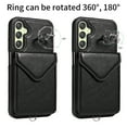 thumbnail image 3 of Allytech Galaxy A24 4G Case Wallet with Cards Holder & Detachable Shoulder Strap, Ring Holder Kickstand Vintage PU Leather Shockproof Wallet Case Cover for Samsung Galaxy A24 4G - Black, 3 of 14