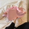 thumbnail image 2 of Bolso de mano para mujer, bolso de hombro simple de cuero PU, bolso de mensajero sólido cuadrado (rosa) Ndcxsfigh Para Estrenar, 2 of 5