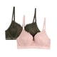 thumbnail image 1 of Bra Aeropostale Push Up, paquete de 2 unidades, para mujer, color verde y rosa 36C, 1 of 4