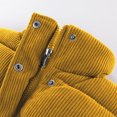 thumbnail image 5 of Hicidod Baby Corduroy Vest Solid Color Windproof Winter Warm Jackets Zip Up Sleeveless Button Stand Collar Waistcoat Deals of the Week, 5 of 7