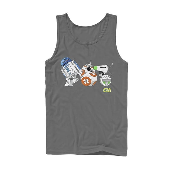 Men's Star Wars: The Rise of Skywalker Droid Party  Tank Top Charcoal Medium