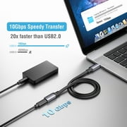 onn USB-C to USB-C Cable (6 Feet) - 10Gbps Fast Data Sync, 4K 60Hz Video, 240W Fast Charging, Nylon Braided