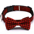 thumbnail image 2 of Nœud Papillon pour Chien à Carreaux Ajustable Collier Mignon pour Chien Collier Nœud Papillon pour Chaton avec Boucle, 2 of 10