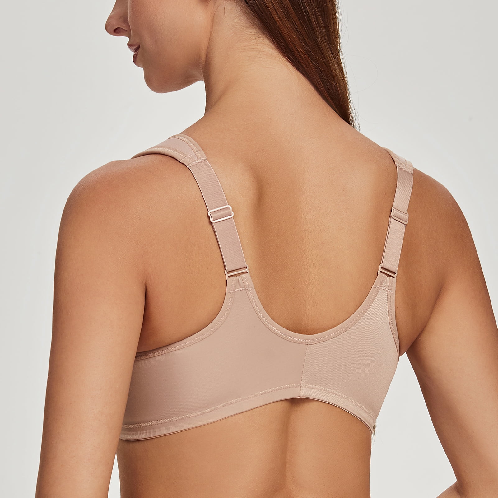 MELENECA Underwire Front Closure Bras for Women Beige 40C