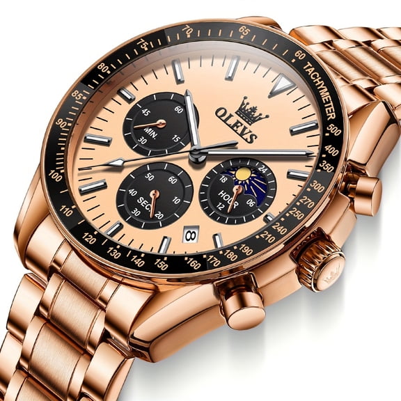 OLEVS Watches for Men Chronograph Waterproof Fashion Dress Quartz Multifunction Calendar Luminous Classic Men Wrist Watch Reloj Para Hombre