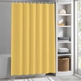 thumbnail image 6 of Shower Curtains for Bathroom-60"x72",Modern Yellow Solid Color Waterproof Bath Curtain Grommet Shower Curtain Set with Hooks,, 6 of 9