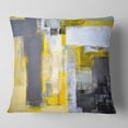 thumbnail image 2 of Designart Grey and Yellow Blur Abstract - Abstract Throw Pillow - 16x16, 2 of 5
