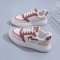 thumbnail image 5 of Zapatillas deportivas de lona sin tacón para mujer, zapatos planos de color rosa, informales, a la moda, para primavera y otoño, 2024, 5 of 5