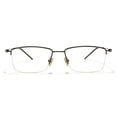thumbnail image 2 of Cyxus Blue Light Glasses Half Frame Rectangle para hombres y mujeres Anti Eye Strain Block Ultraviolet Clear Lenses Cyxus Style, 2 of 7