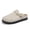 Khaki, variant on Women's Round Toe Suede Clogs Adjustable Buckle Clog Slippers Comfortable Slip On Footbed Indoor Outdoor Shoes Mules